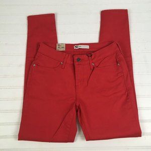 New Levis Red Leggings Jeans Womens Size 8 denim jeggings